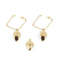 Pendientes Shabama - Square Acorn Earrings #Shiny Gold by Shabama