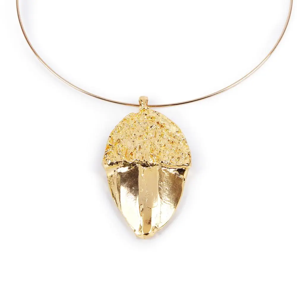 Collares Shabama - Bellota Rigid Necklace #Shiny Gold by Shabama