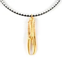 Collares Shabama - Tuent Luxe Black &Amp; White Necklace #Shiny Gold by Shabama