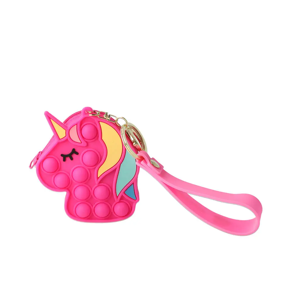 Monedero Inca - Purse Silicone Pop-It Unicorn 7.5 X 9 X 3 Cm by Inca