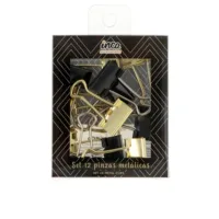 Inca Pinza - Metallic Tongs Black And Gold 1,9 Cm by Inca