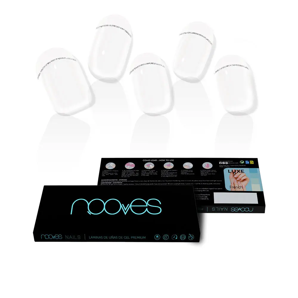 Láminas De Uñas De Gel - Premium French #Luxe Gel Nail Sheets Nits by Nooves