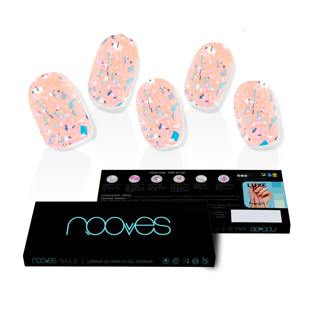 Láminas De Uñas De Gel - Gel Nails Peach Galettes Premium Luxe #Metallic by Nooves