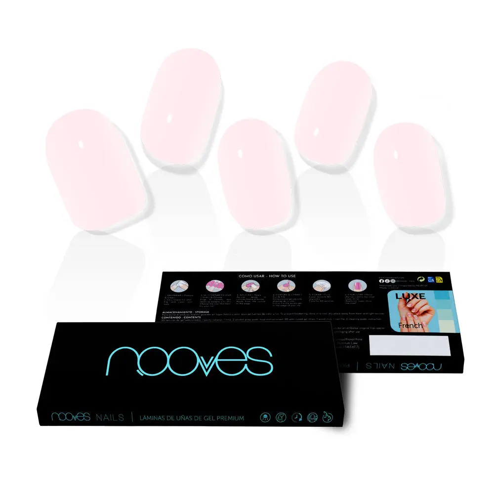 Láminas De Uñas De Gel - Nail Gel Sheets Pale Rose Premium Luxe Solid #Rosa by Nooves