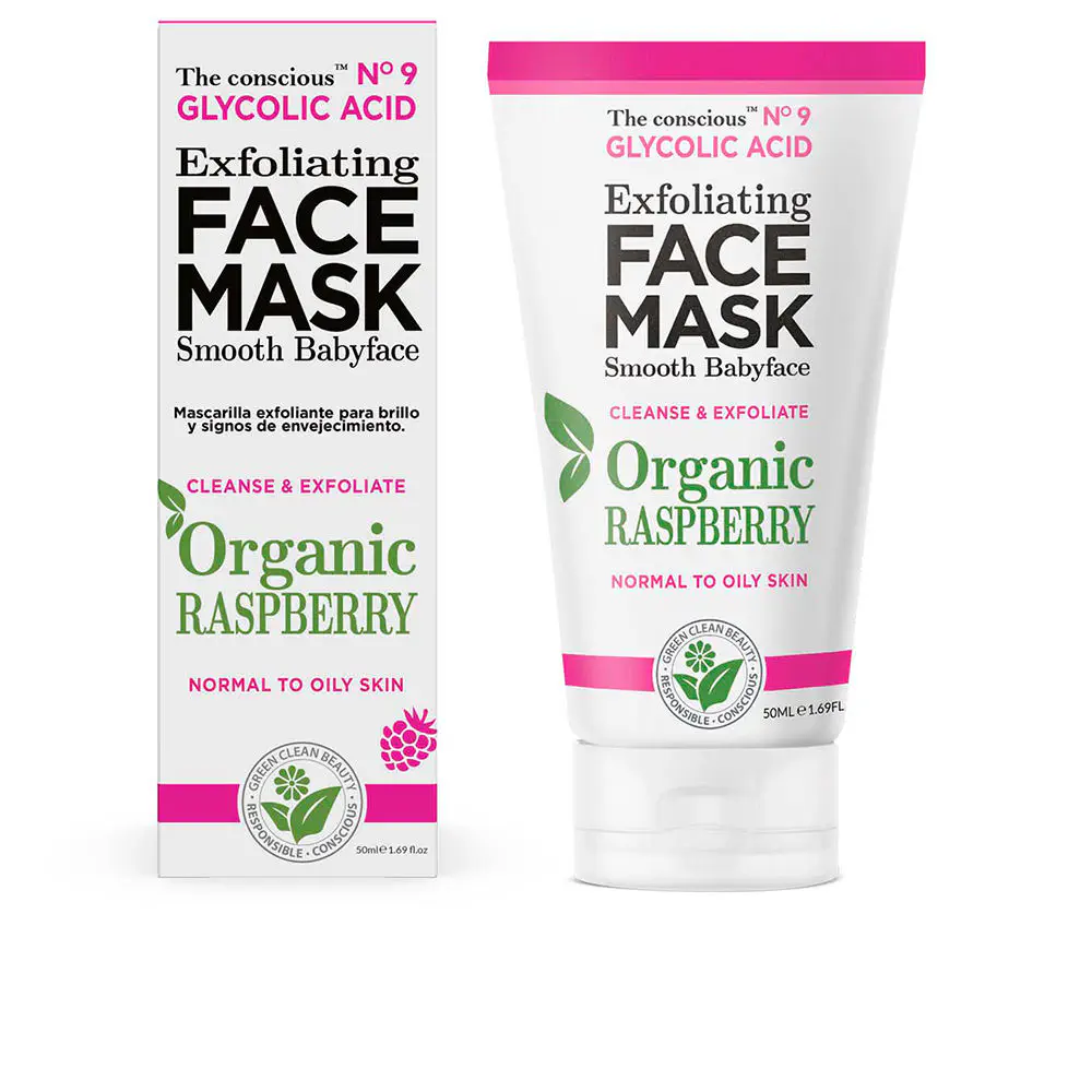 Glycolic Acid - Glycolic Acid Exfoliating Face Mask Organic Raspberry by The Conscious™