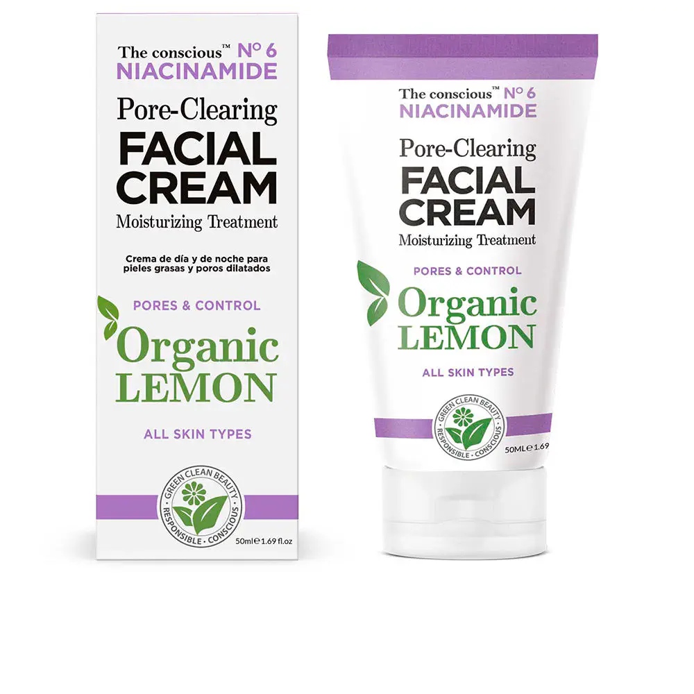 Niacinamide - Niacinamide Pore-Clearing Facial Cream Organic Lemon by The Conscious™