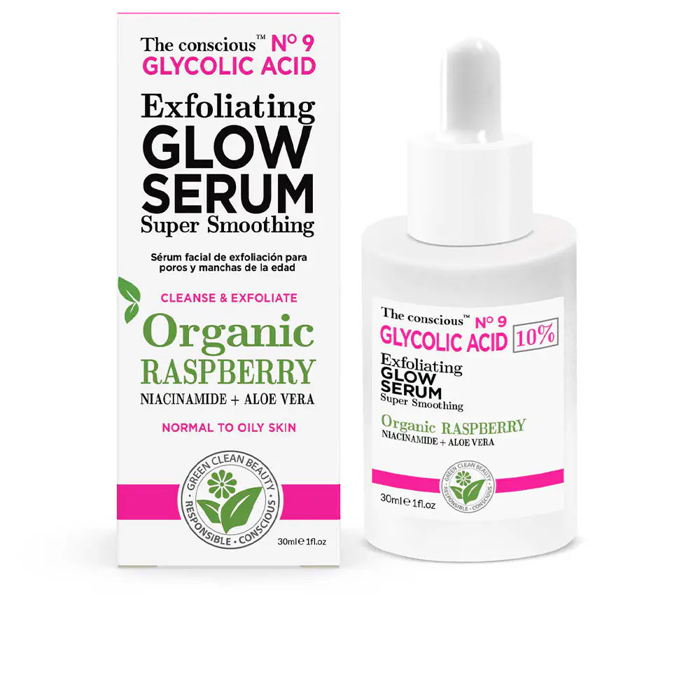 Glycolic Acid - Glycolic Acid Exfoliating Glow Serum Organic Raspberry by The Conscious™