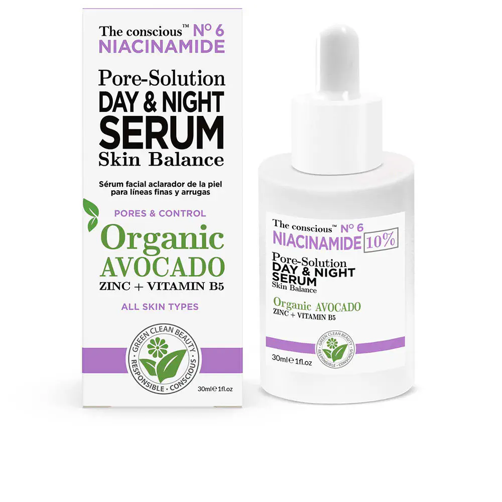 Niacinamide - Niacinamide Pore-Solution Day & Night Serum Organic Avocado by The Conscious™