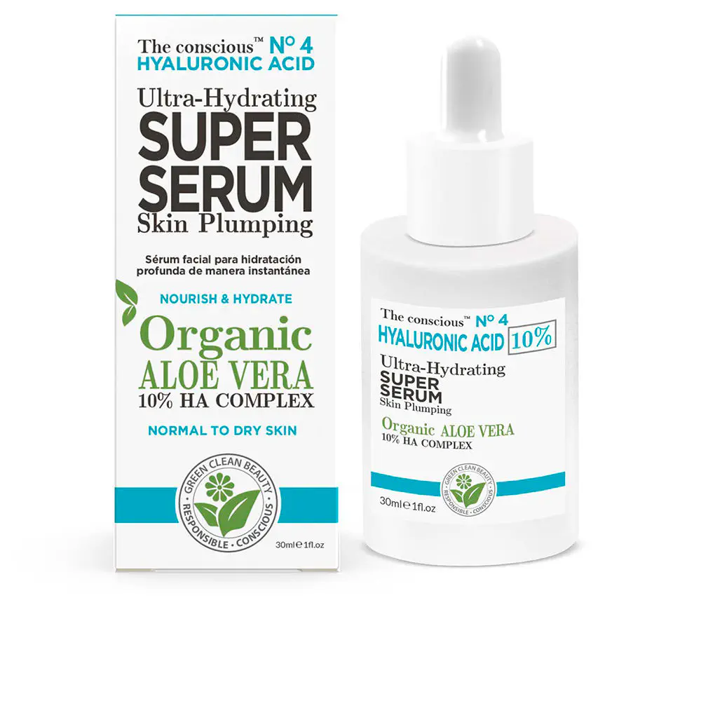 Hyaluronic Acid - Hyaluronic Acid Ultra-Hydrating Super Serum Organic Aloe Vera by The Conscious™