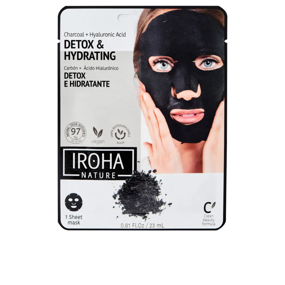 Detox Charcoal Black - Detox Charcoal Black Tissue Facial Mask 1Use by Iroha