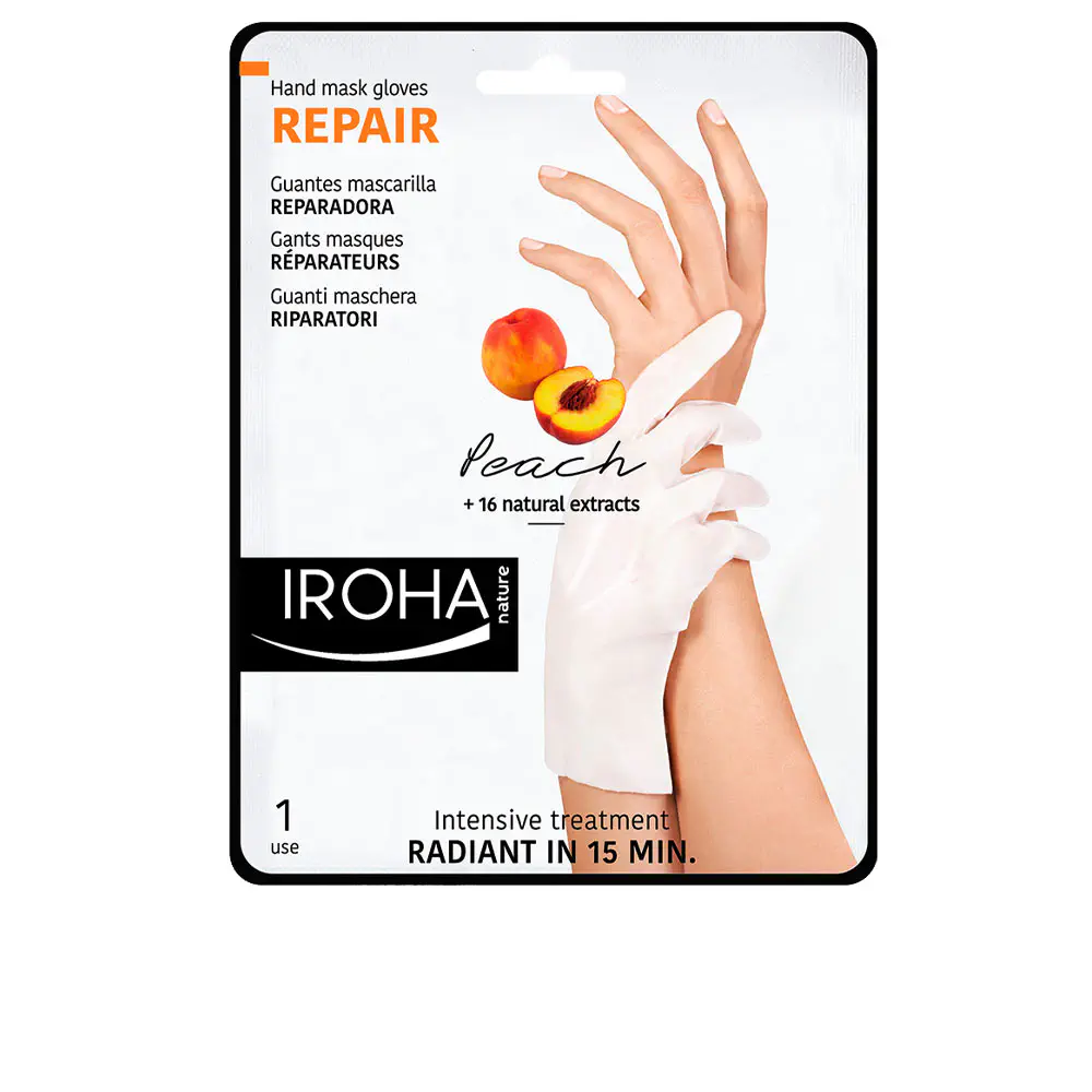 Iroha Peach - Peach Hand & Nail Mask Gloves Repair by Iroha