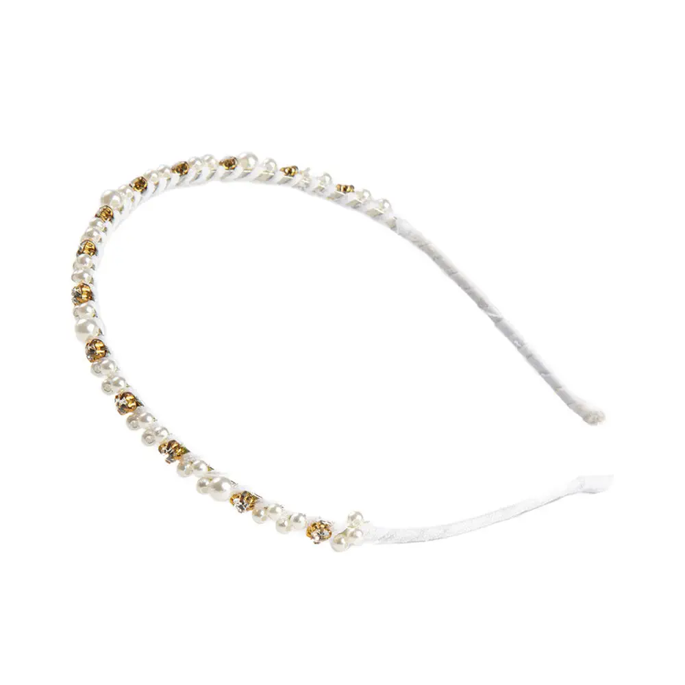 Metal Headband With Beads by Inca Inca Diadema - Metal Headband With Beads by Inca