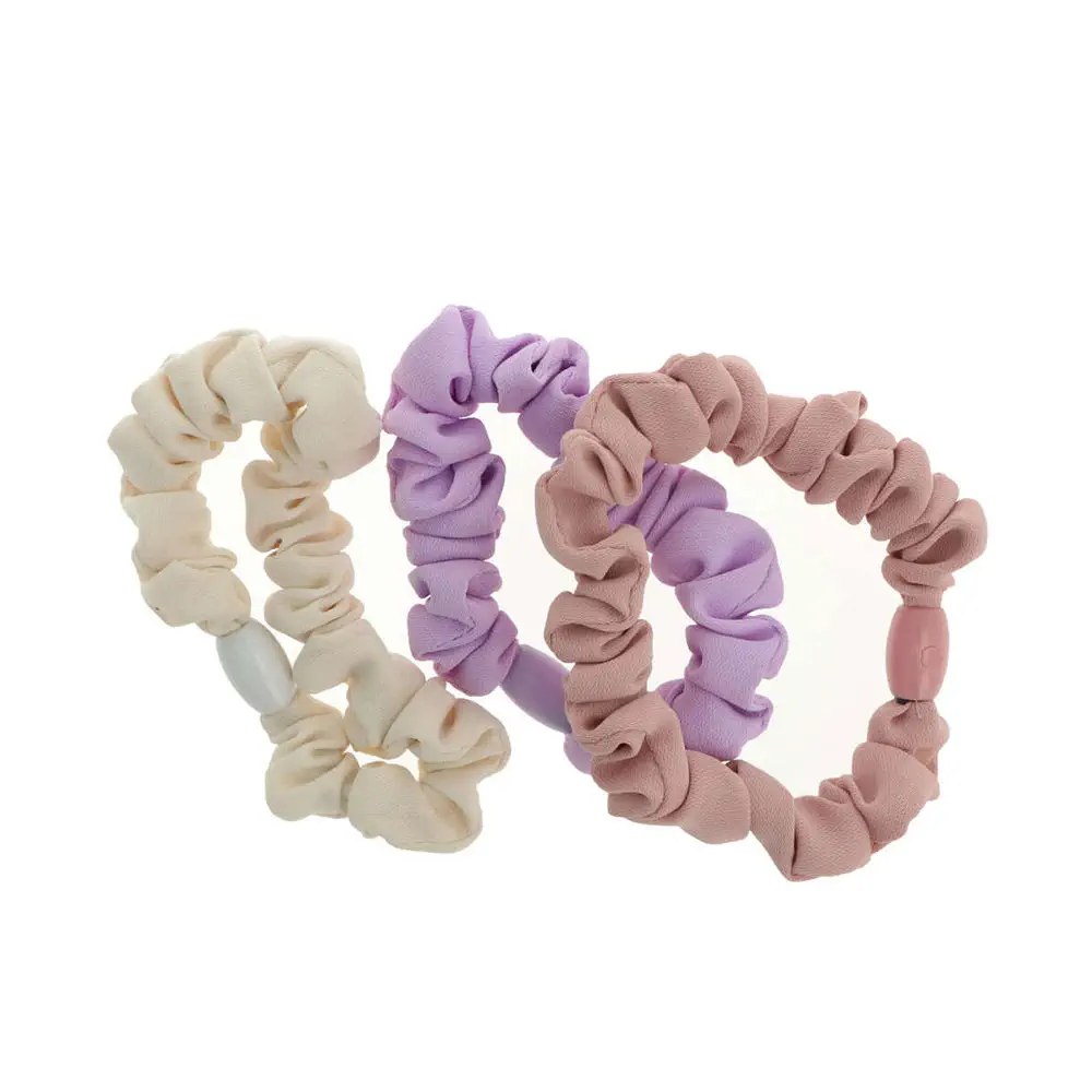 Inca Coletero - Wrinkled Ponytail Holders #Beix-Lila-Rosa by Inca