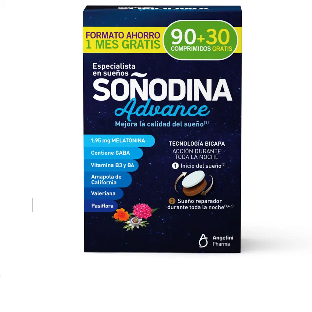 Soñodina - Soñodina Bilayer Melatonin 90 + 30 As A Gift 120 Tablets by Natura Essenziale