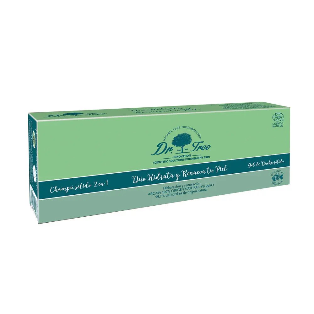 Natural Solid Shampoo And Gel Moisturizes And Renews Sensitive Skin Case 2 Pcs by Dr. Tree Champú Sólido Dr. Tree - Natural Solid Shampoo And Gel Moisturizes And Renews Sensitive Skin Case 2 Pcs by Dr. Tree