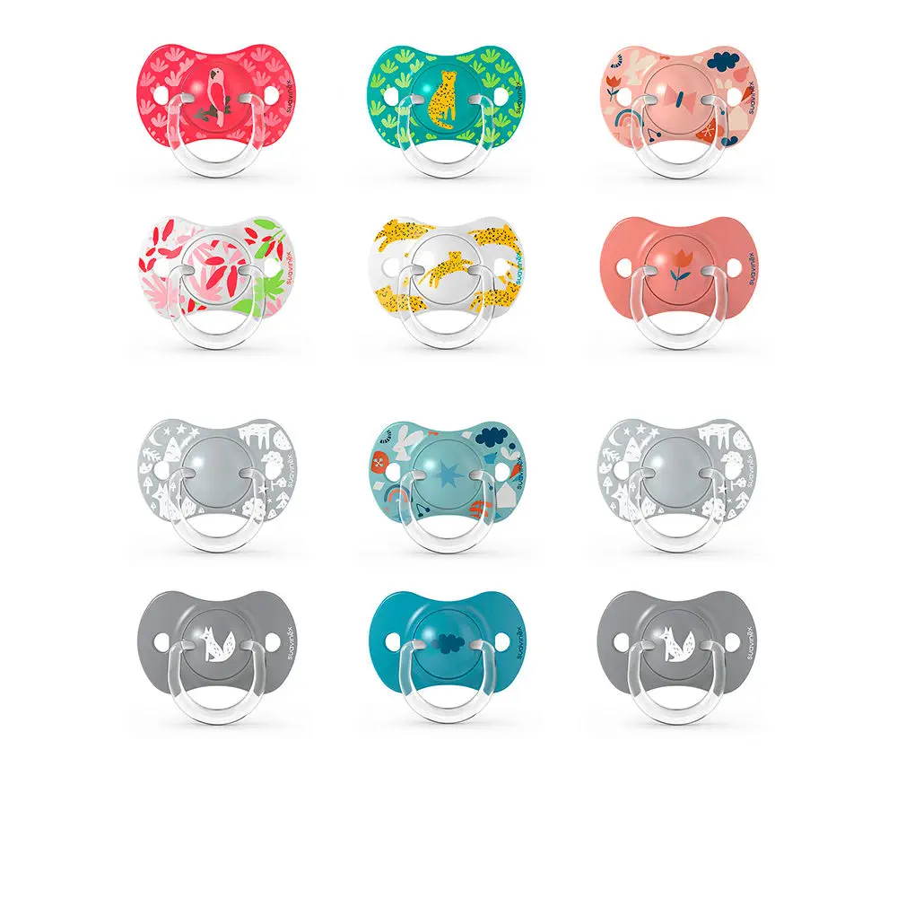 Prints - Physiological Silicone Pacifier 6-18 M 2 Units by Suavinex