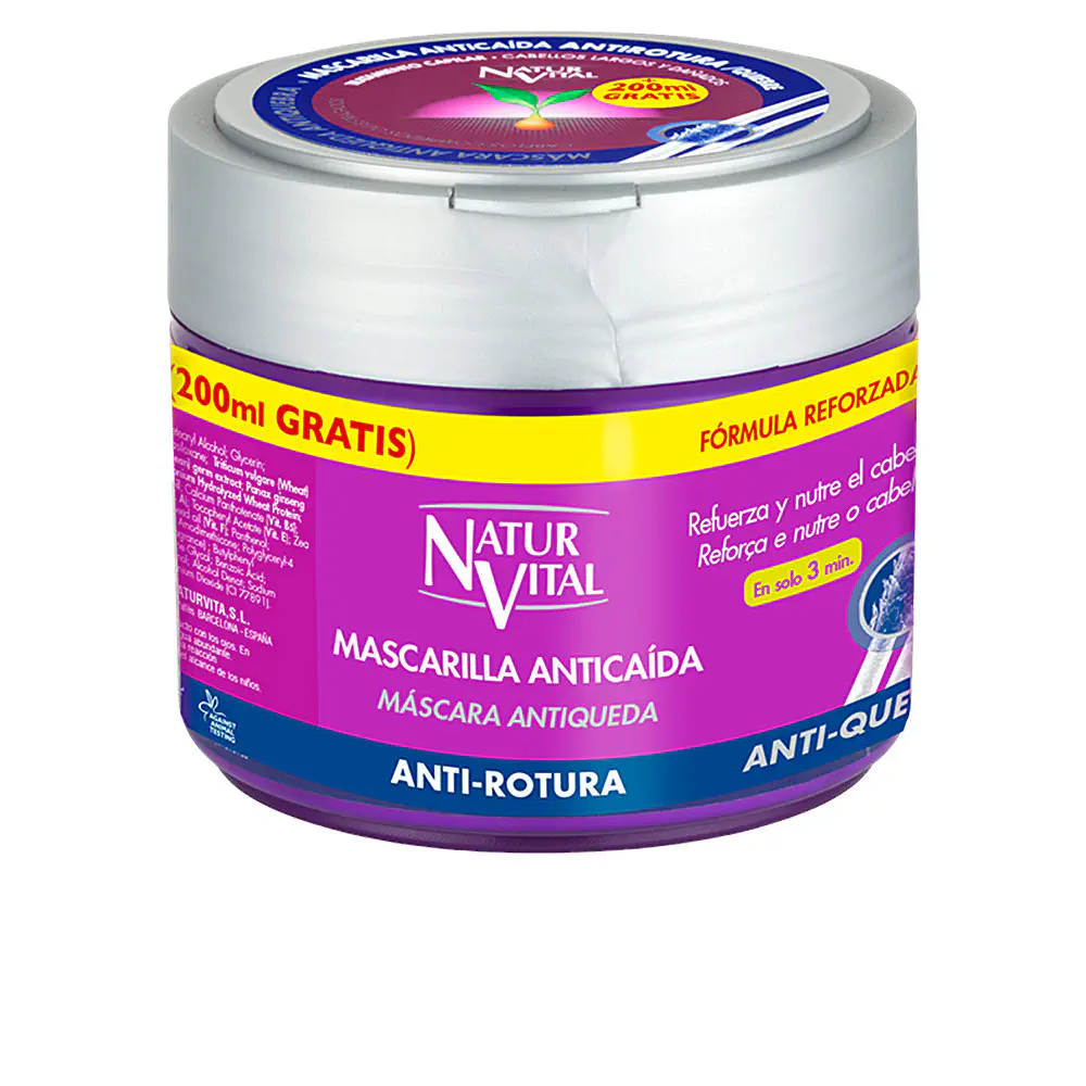 Anti-Hair Loss Mask Anti-Breakage Hair Treatment by Natur Vital Mascarilla Anticaída - Anti-Hair Loss Mask Anti-Breakage Hair Treatment by Natur Vital
