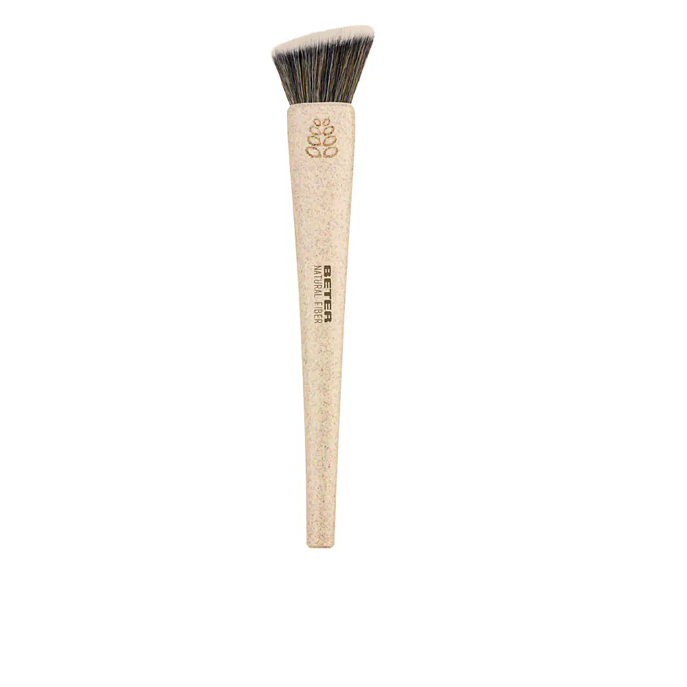 Brocha Maquillaje - Makeup Brush Flat Top Kabuki Natural Fiber #Beige by Beter