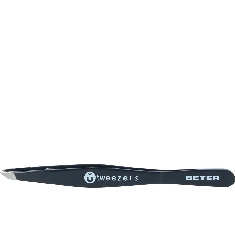 Pinzas Depilar - Magnetic Tweezers Oblique Tip #Black Nit by Beter