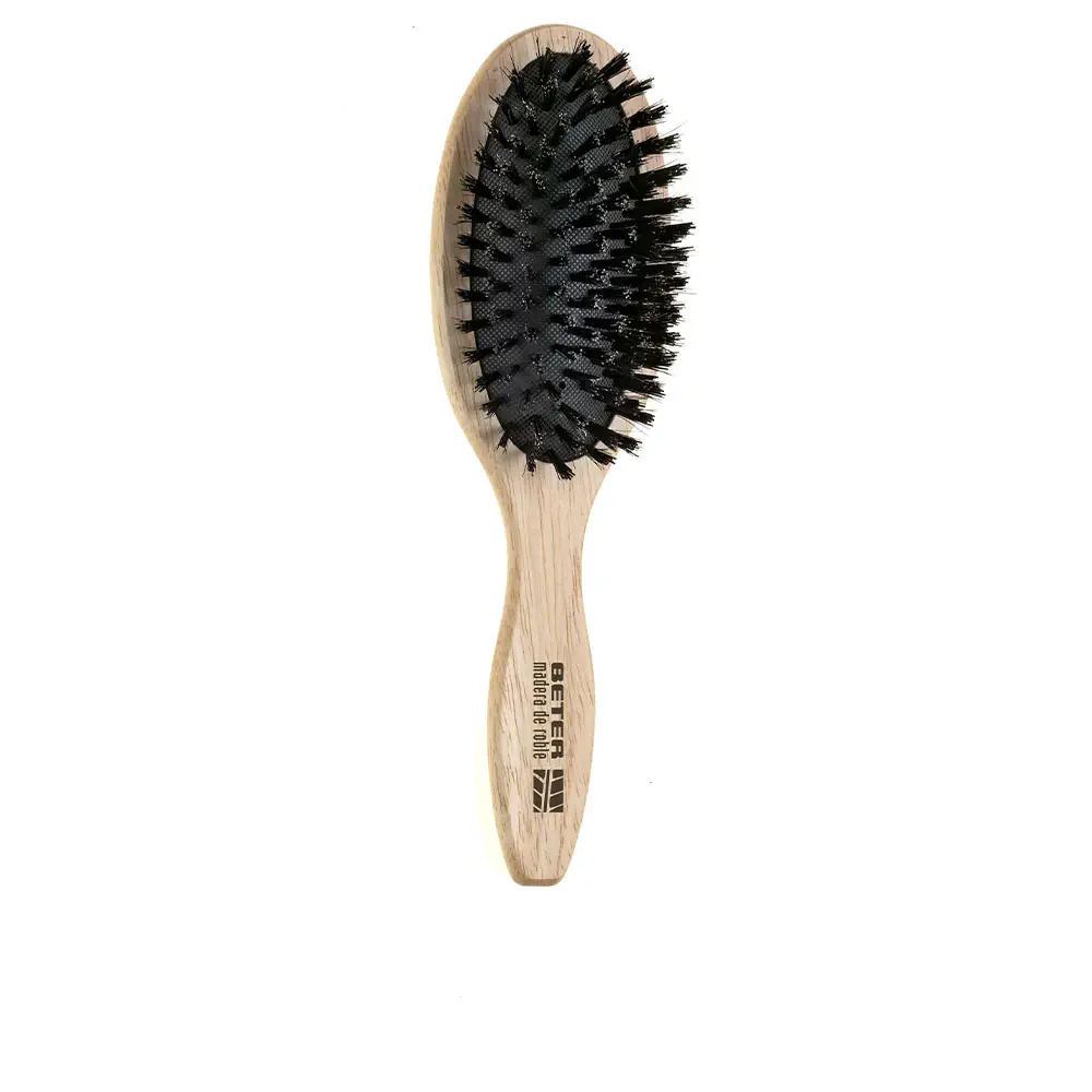 Cepillo Neumático - Pneumatic Brush, Mixed Bristles, Oak Wood Handle, Nit by Beter