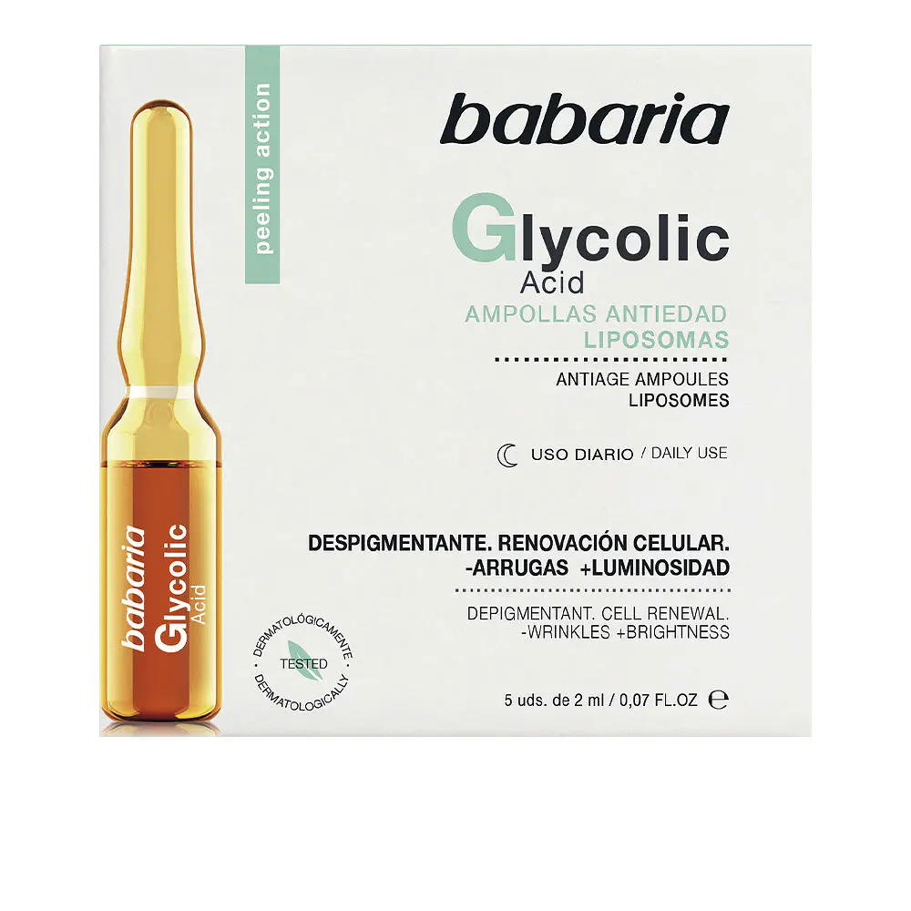 Glycolic Acid Cell Renewal Ampoules 5 X by Babaria Babaria Glycolic Acid - Glycolic Acid Cell Renewal Ampoules 5 X by Babaria