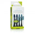 Toothbrush Heads - Sonic Toothbrush Heads Regular/Whitening Black Set by Beconfident