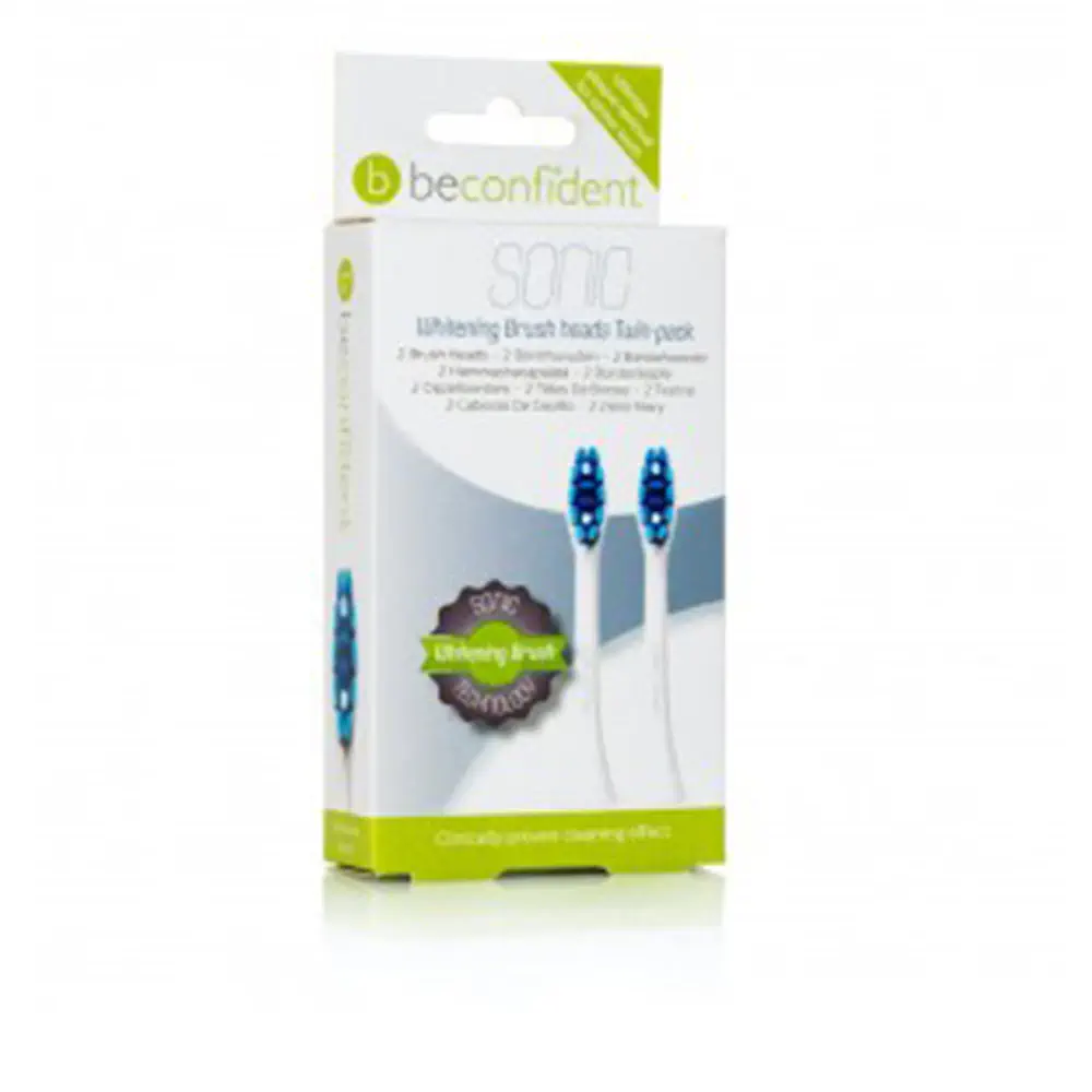 Toothbrush Heads - Sonic Toothbrush Heads Whitening White Set by Beconfident