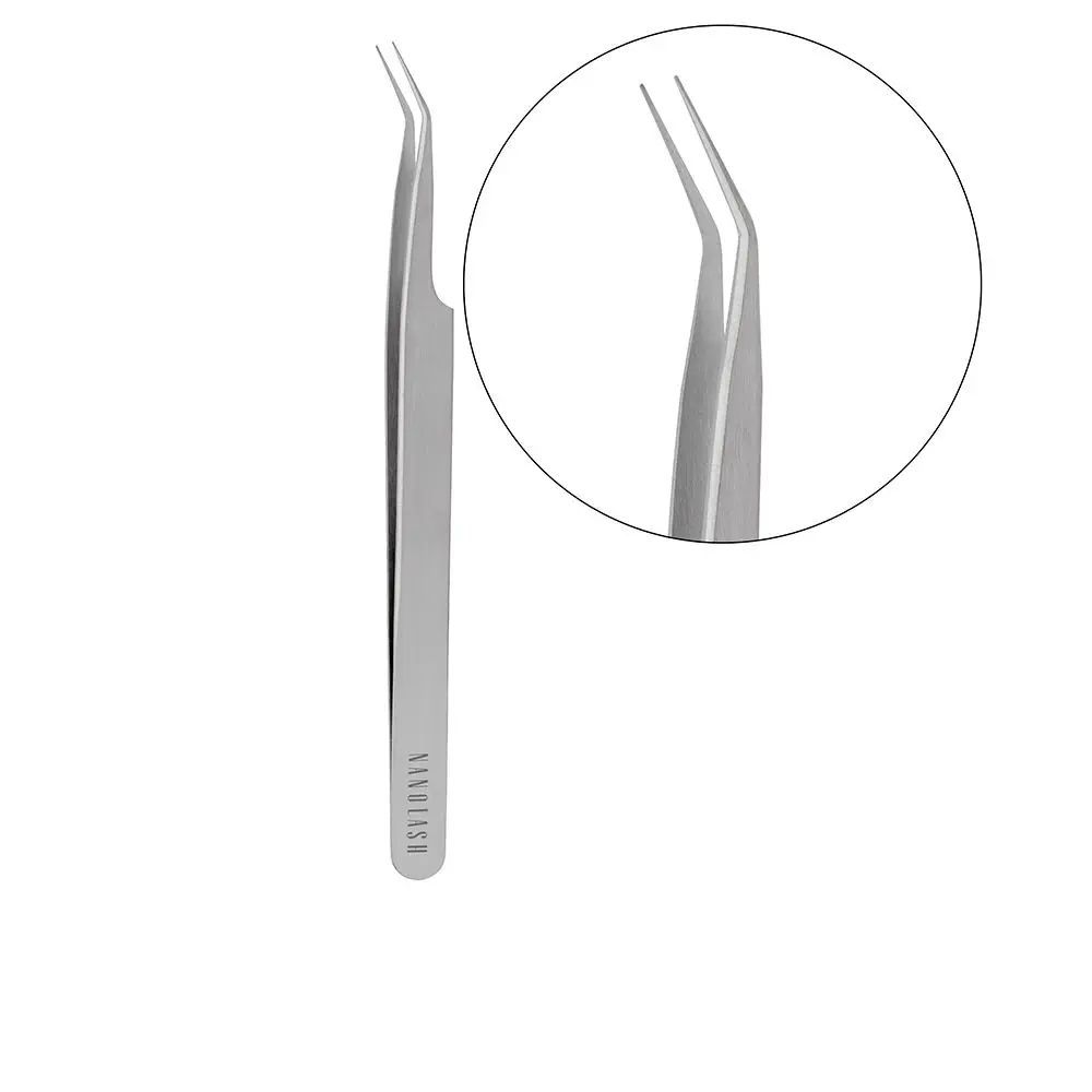 Pinzas - Curved Eyelash Tweezers by Nanolash