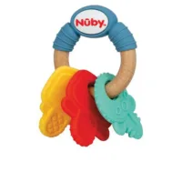 Mordedores Nüby - Mordedor Madera Y Silicona Llaves 3M+ by Nûby
