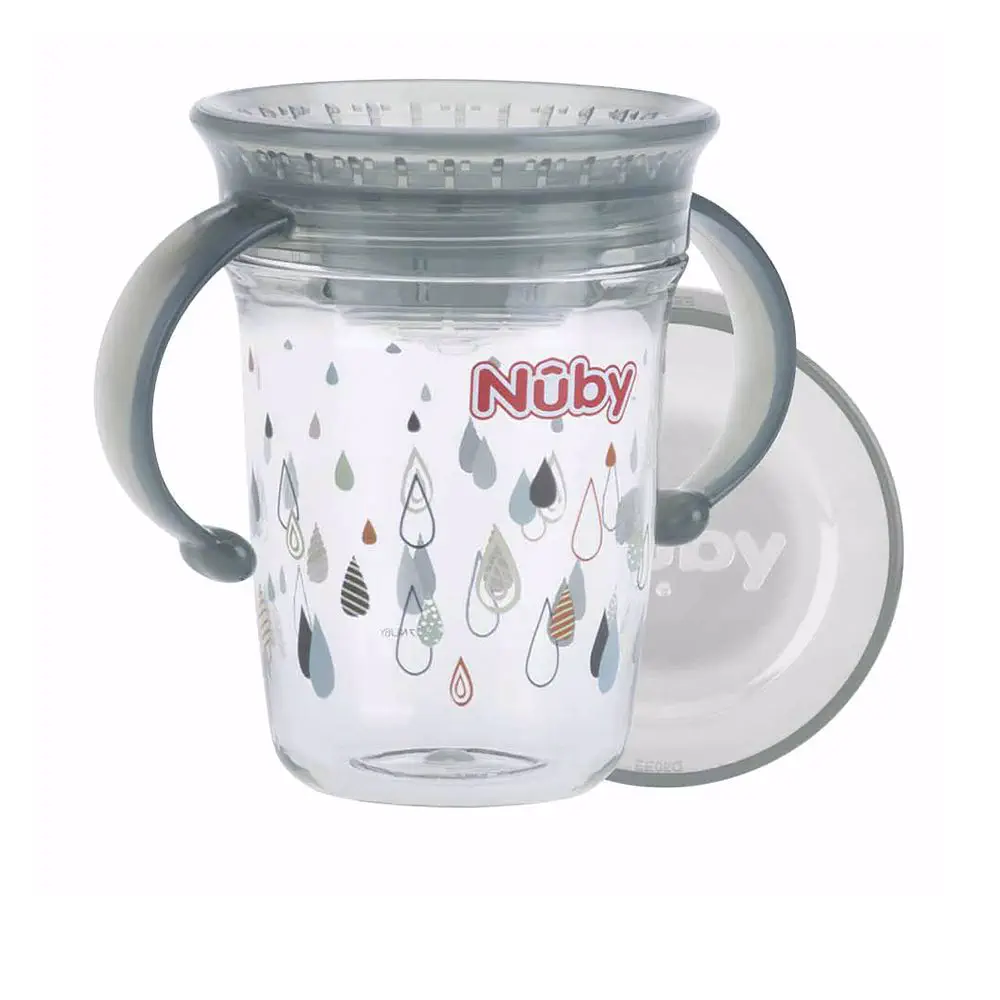 Taza Mágica Asas De Tritan™ 6M+ #Gris by Nûby Accesorios Alimentación Nûby - Taza Mágica Asas De Tritan™ 6M+ #Gris by Nûby
