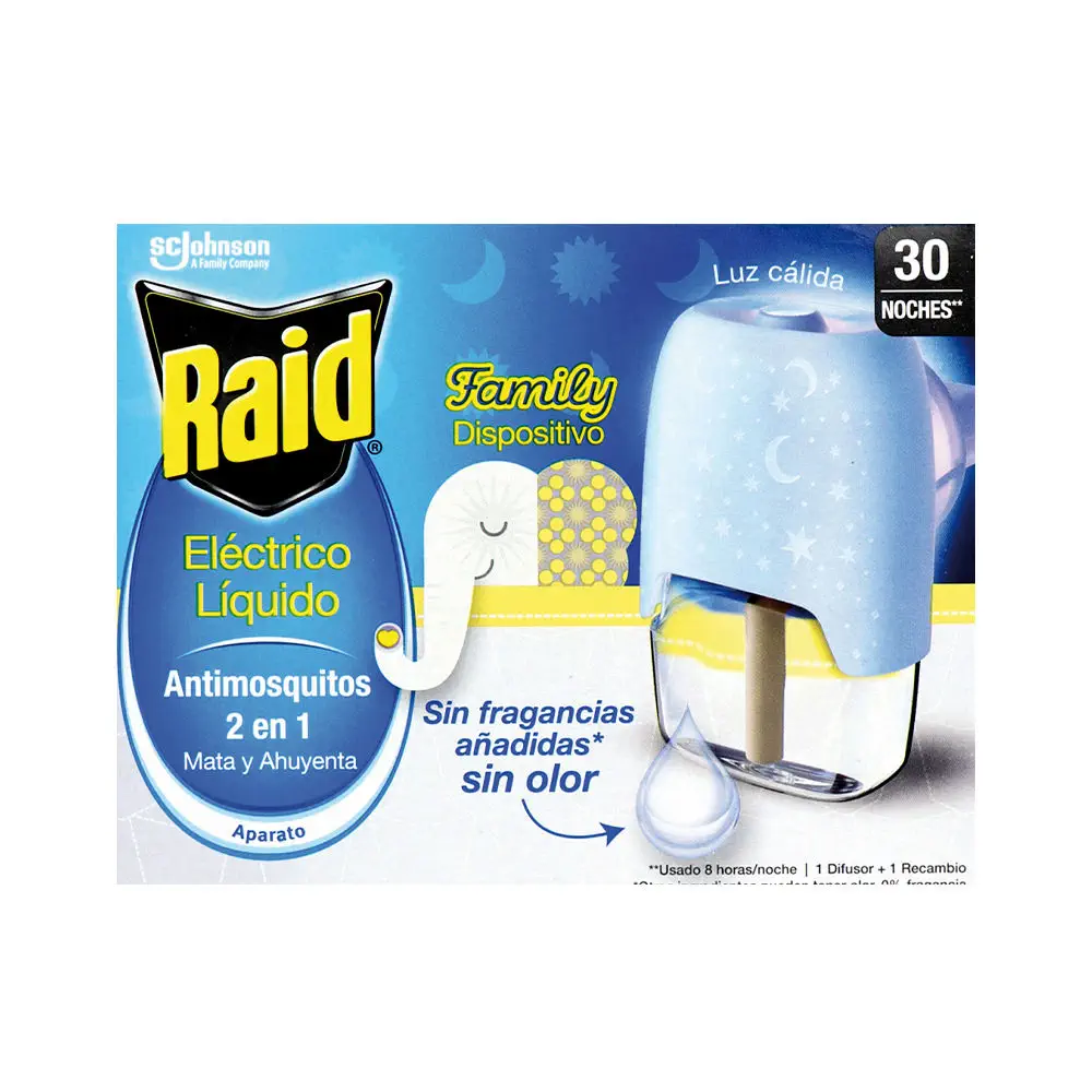 Proteccion Antimosquitos - Family Anti-Mosquito Device + Refill 30 Nights by Raid