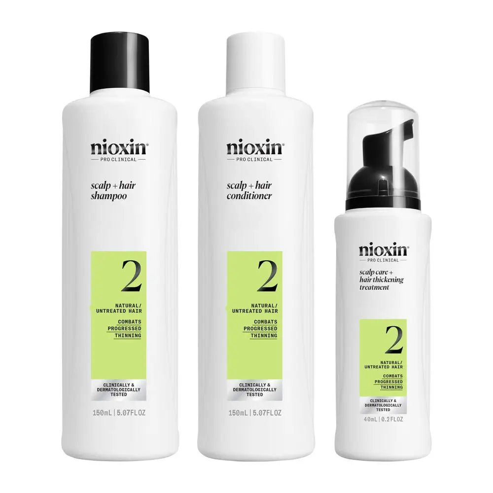 3D Care System - System 2 - Kit - Treatment For Natural Hair With Advanced Weakening Nits by Nioxin