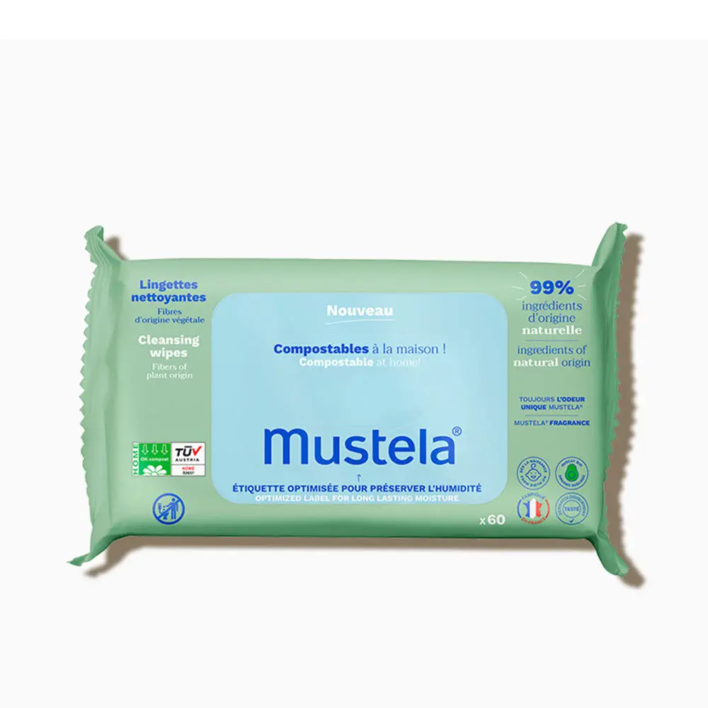 Bio Mustela - Bio Compostable Cleaning Wipes Nits by Mustela