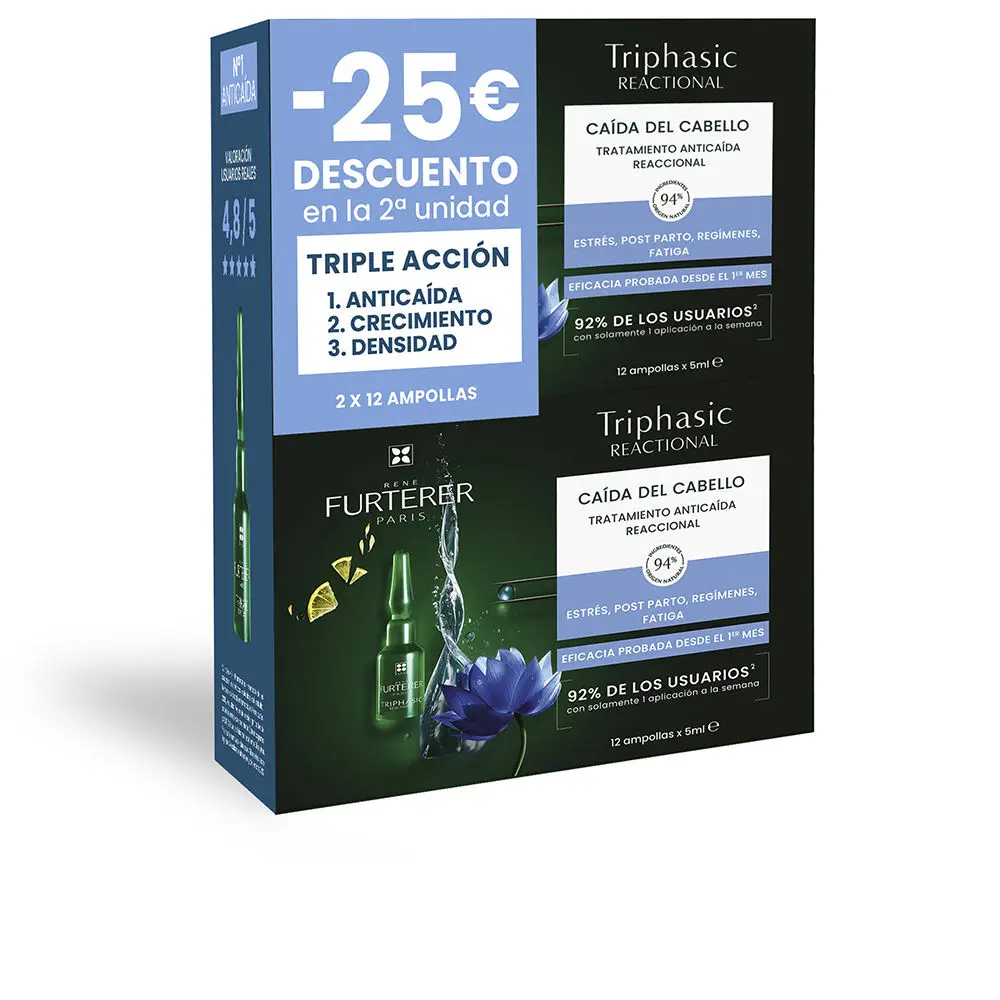 Triphasic Reaccional Anti-Hair Loss Ritual Ampoules Duo 24 X by Rene Furterer Triphasic - Triphasic Reaccional Anti-Hair Loss Ritual Ampoules Duo 24 X by Rene Furterer