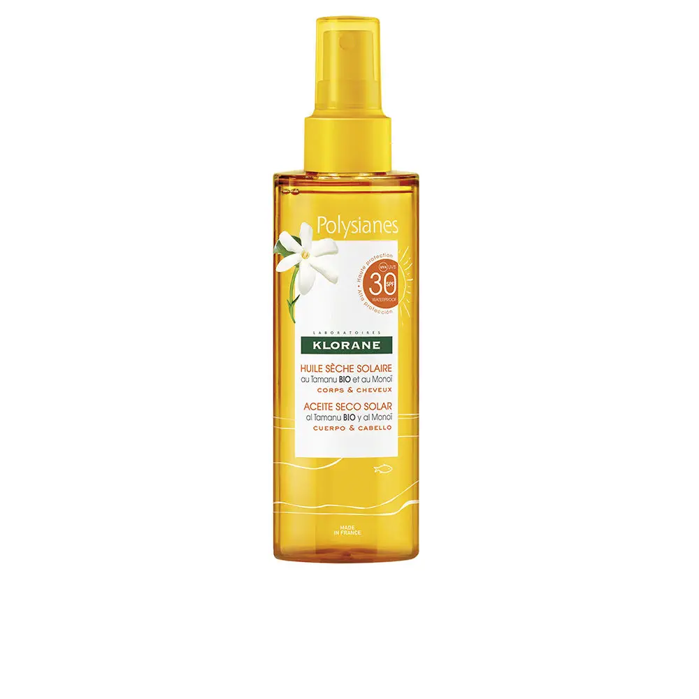 Polysianes Monoï Y Tamanu Bio Solar Dry Oil Spf30 by Klorane Monoï Y Tamanu Bio - Polysianes Monoï Y Tamanu Bio Solar Dry Oil Spf30 by Klorane