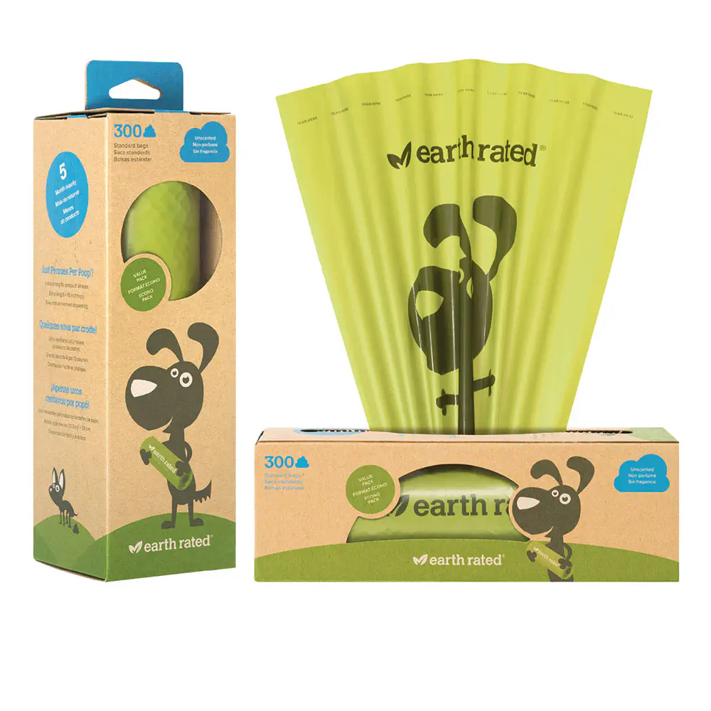 Earth Rated Poop Bags - Rollo Bolsa Mascota Dispensador #Sin Perfume by Earth Rated
