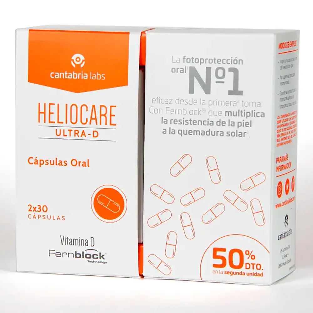 Heliocare 360º - Ultra D Photoprotection From The Inside With Vitamin D Duo 2 X 30 Capsules by Heliocare