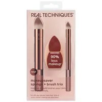 Makeup Brushes Real Techniques - Makeupsaver Sponge + Brush Case 3 Pcs by Real Techniques