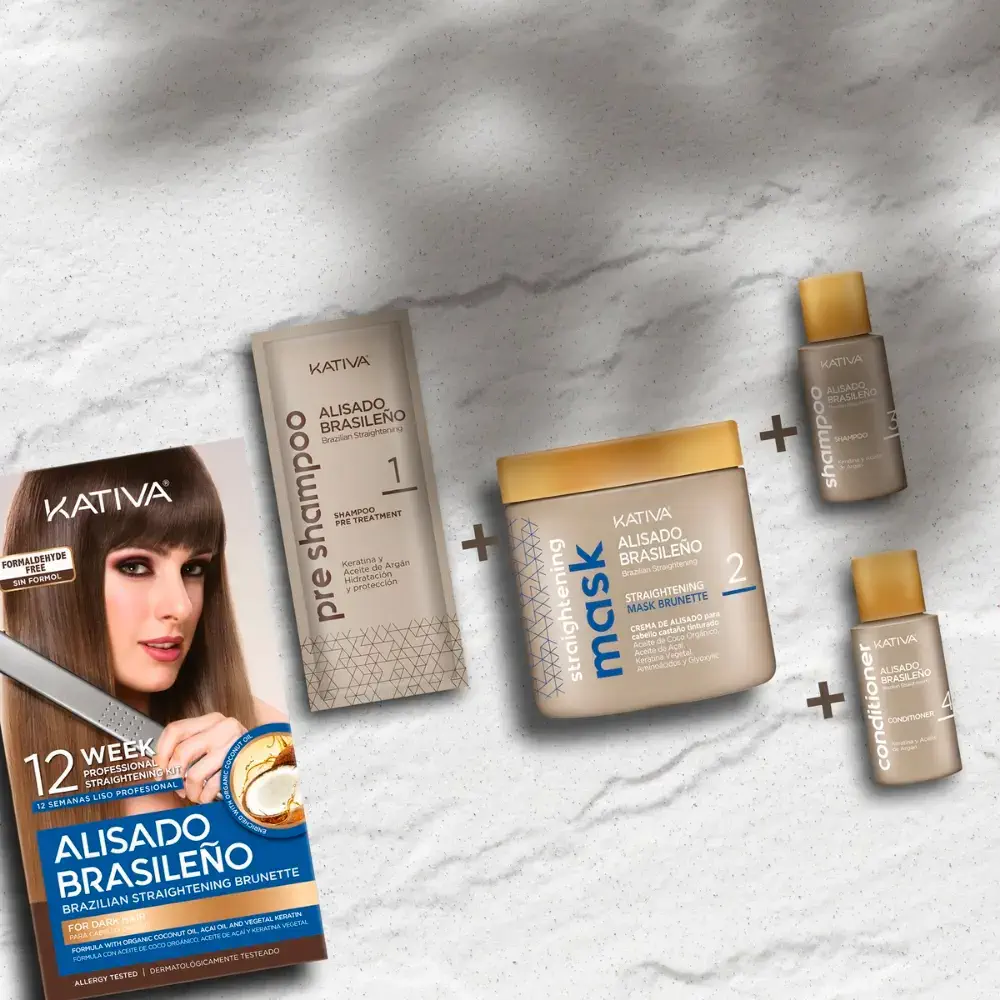 Kativa Professional Brazilian Straightening Pro Dark Case 6 Pcs by Kativa Kativa Profesional - Kativa Professional Brazilian Straightening Pro Dark Case 6 Pcs by Kativa