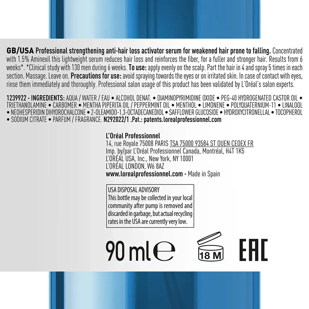 Aminexil Advanced - Aminexil Advanced Professional Hair Loss Serum by L'Oréal Professionnel Paris