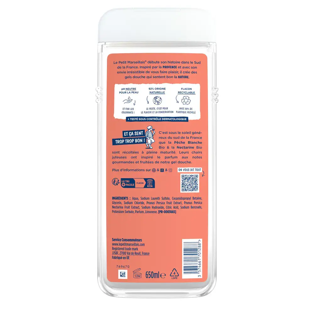 Le Petit Marseillais - Le Petit Marseillais Peach And Nectarine Bath Gel by Le Petit Marseillais