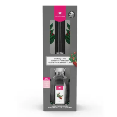 Mikado Cristalinas - Mikado Air Freshener 0% #Sandalwood-Cedar by Cristalinas