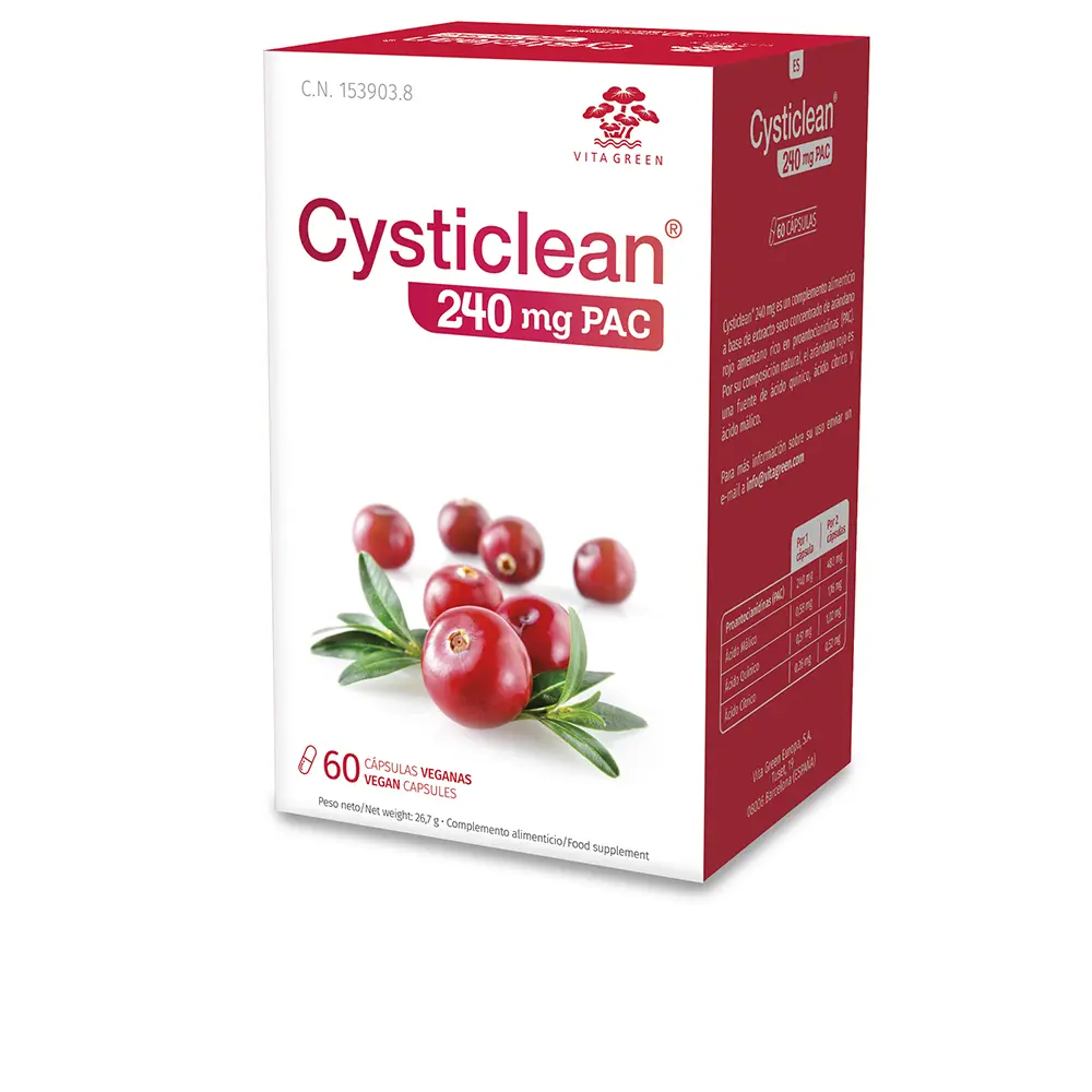 Cysticlean Clásico - Cysticlean Classic 240 Mg Of Pac And Cranberry Capsules Nits by Cysticlean