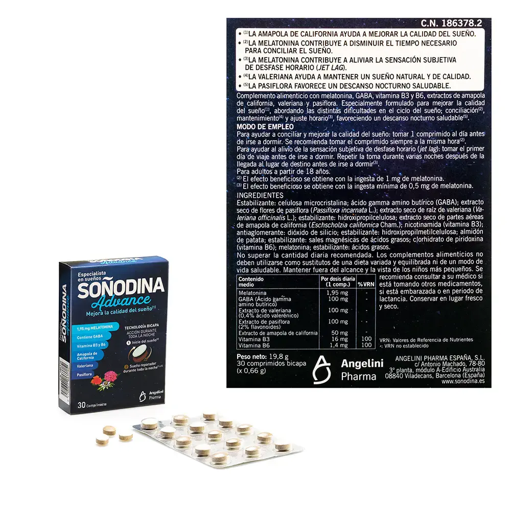 Soñodina - Soñodina Bilayer Melatonin 30 Tablets by Natura Essenziale