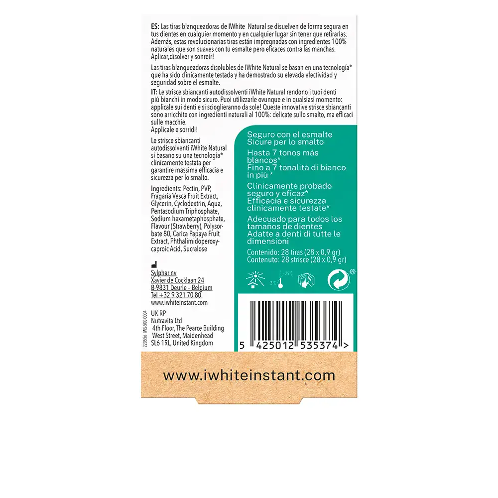 Dissolvable Whitening Strips Nits by Iwhite Tiras Blanqueadoras - Dissolvable Whitening Strips Nits by Iwhite