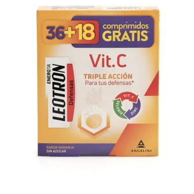 Vitamina C Leotron - Vitamin C Triple Action Effervescent Tablets 36 + 18 As A Gift #Orange by Leotron