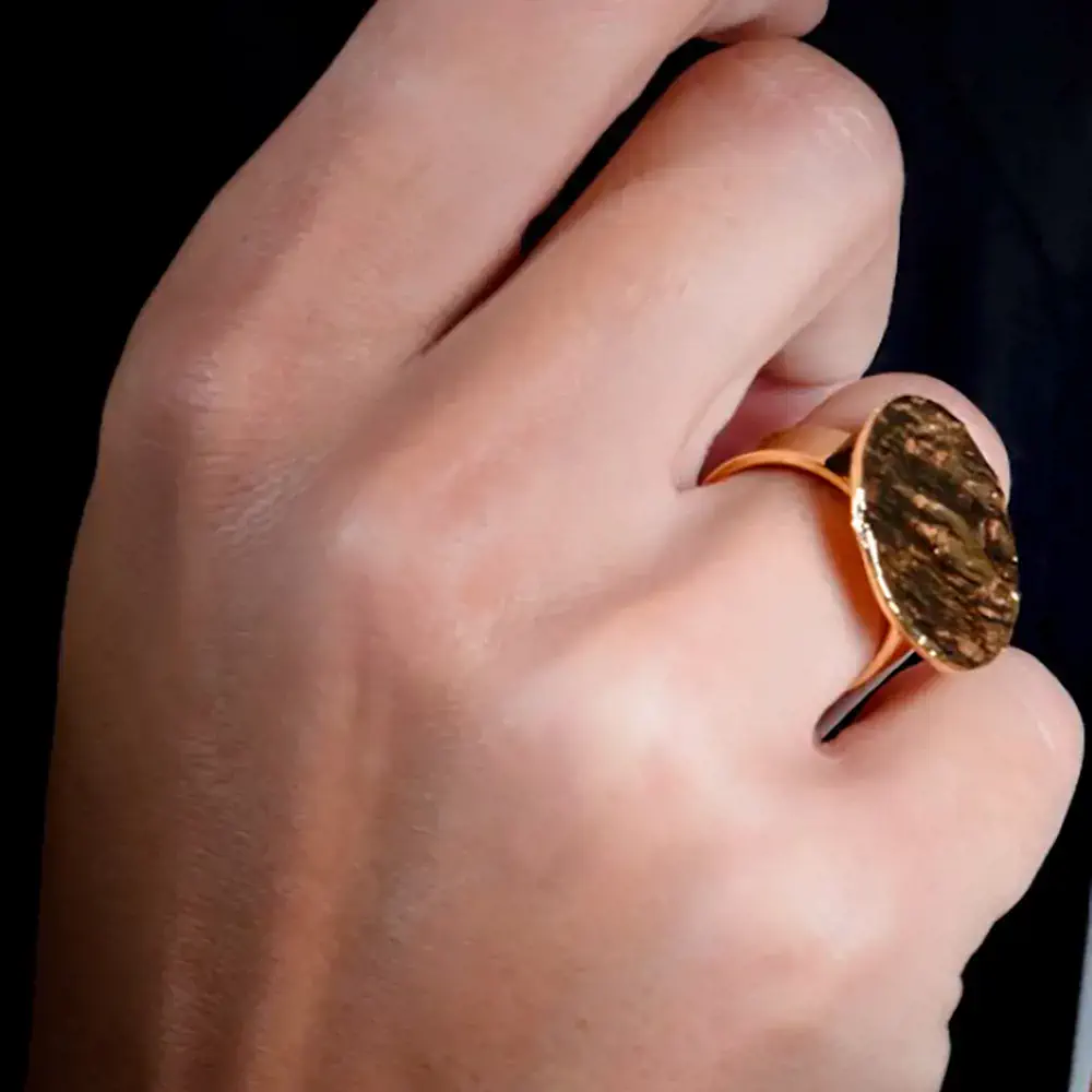 Bronx Ring #Gloss Gold by Shabama Anillo Shabama - Bronx Ring #Gloss Gold by Shabama