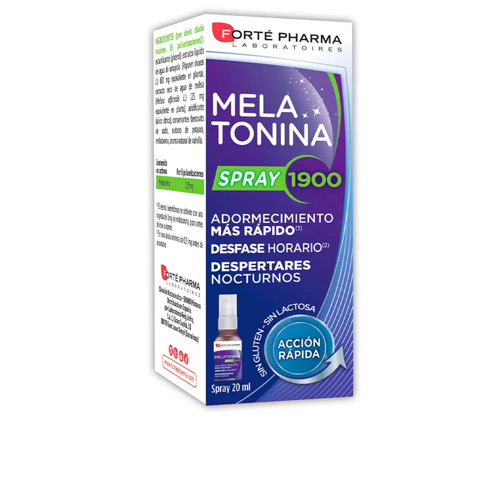 Forté Pharma Melatonina - Melatonin Spray 1900 Faster Sleepiness 20 Ml by Forté Pharma