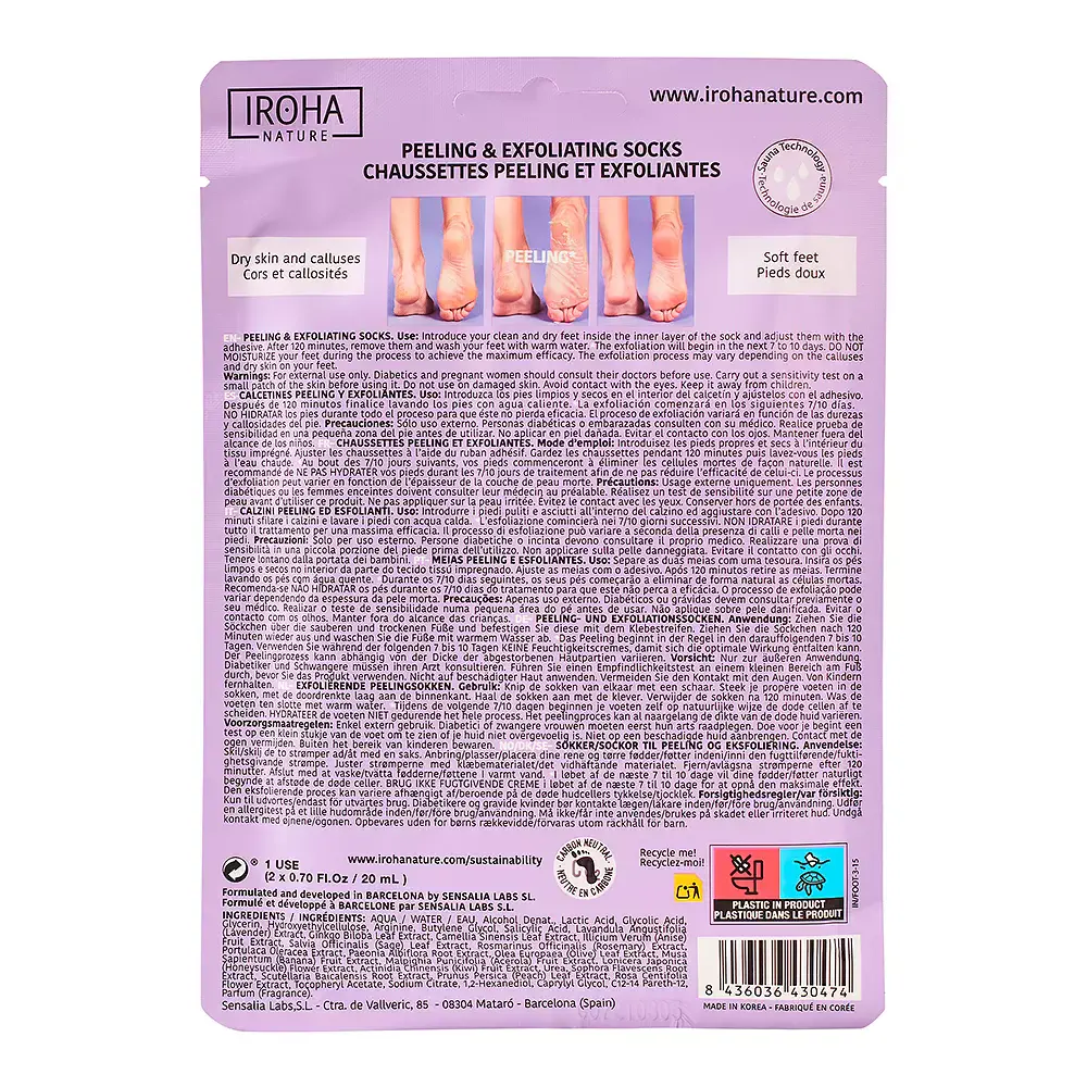Lavander - Lavander Foot Mask Socks Exfoliation by Iroha