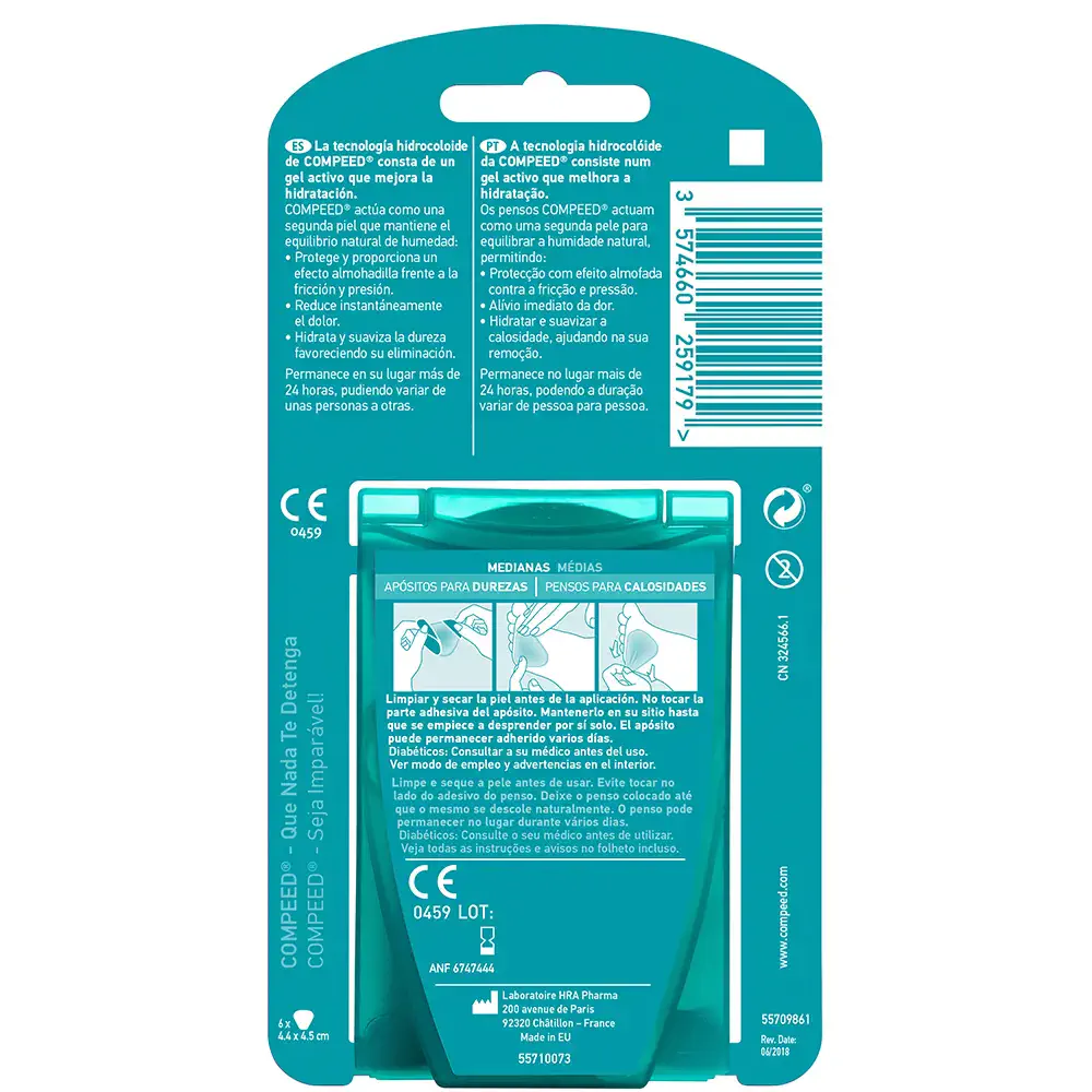 Hardness Medium 6 Dressings by Compeed Durezas - Hardness Medium 6 Dressings by Compeed